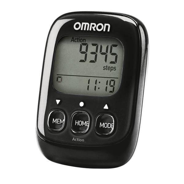 Omron HJ-325-EBK Walking Style IV Pedometer Step Counter - 3D Sensor - Black