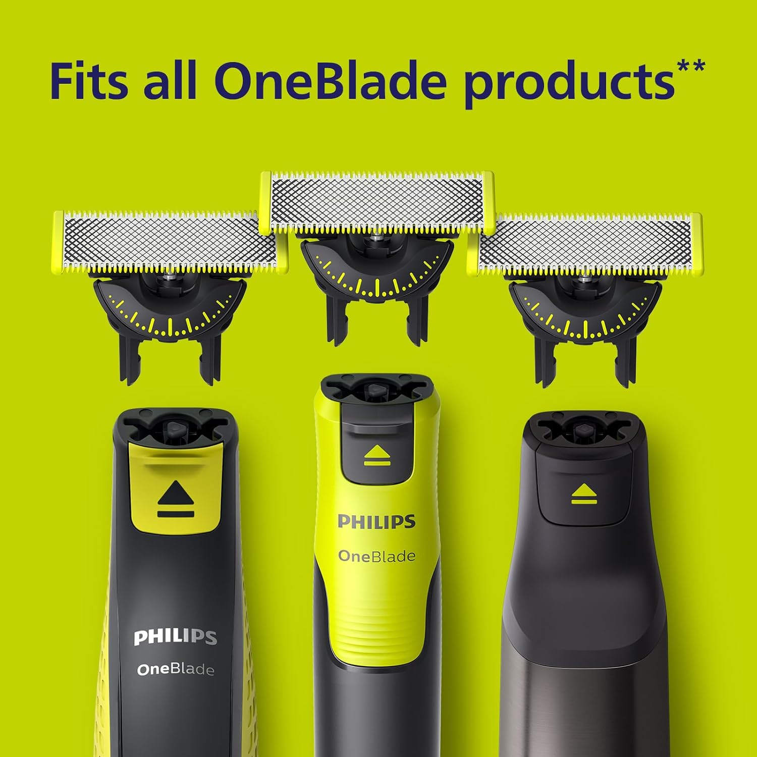 Philips QP430/50 360 OneBlade Razor Replacement Blades - 100% Waterproof - Pack of 3