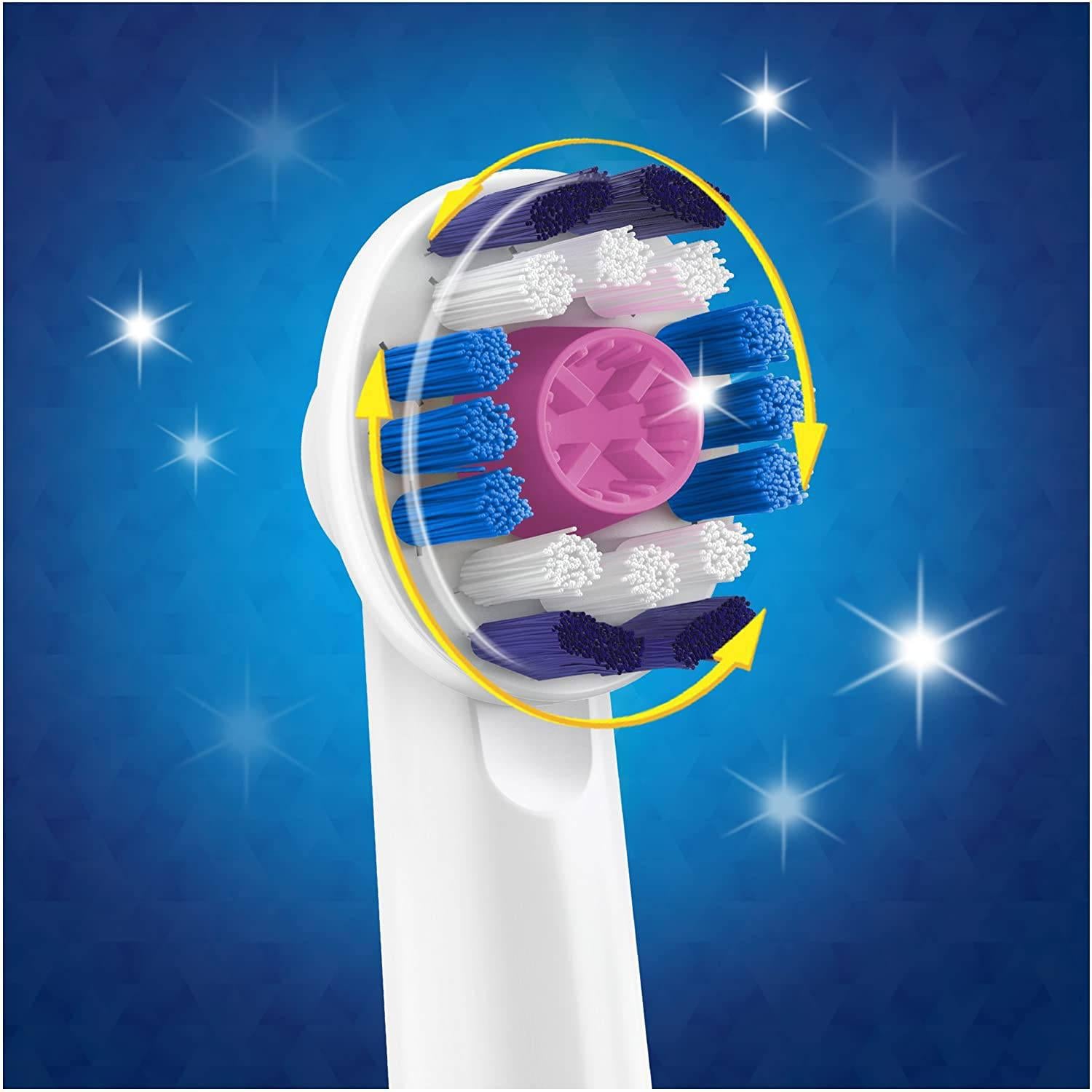 Oral-B Genuine 3D White Replacement Toothbrush Heads - Round Head - Pack of 4