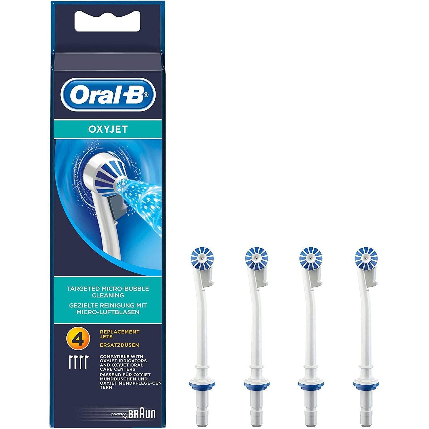 Oral-B Professional OxyJet Electric Toothbrush Heads - Pack of 4