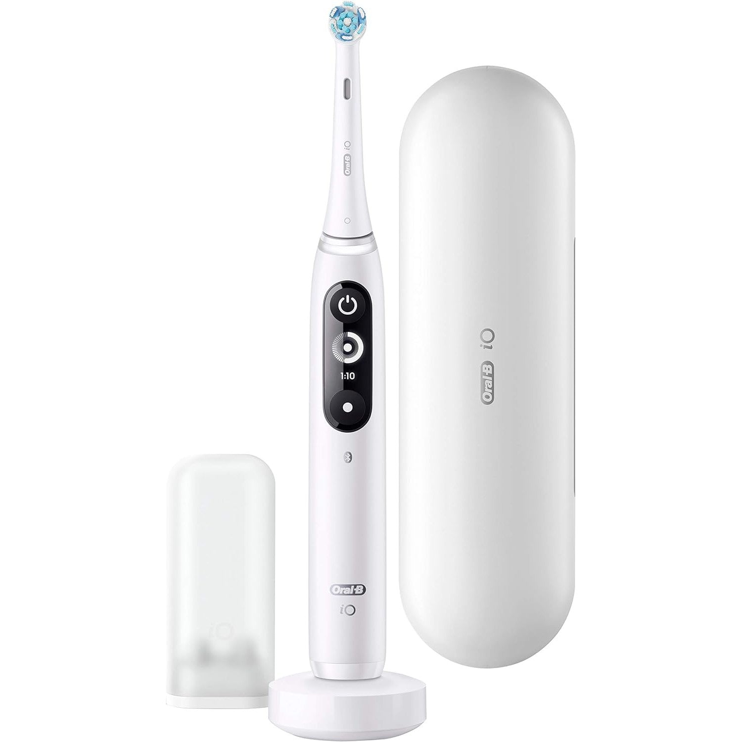 Oral-B iO 7 Electric Toothbrush, with Revolutionary Magnetic Technology - 5 Modes - White Alabaster