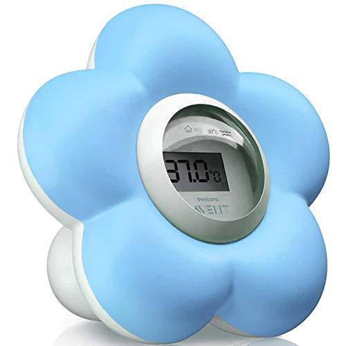 Philips Avent SCH550/20 Baby Digital Bath and Room Thermometer - Blue Flower