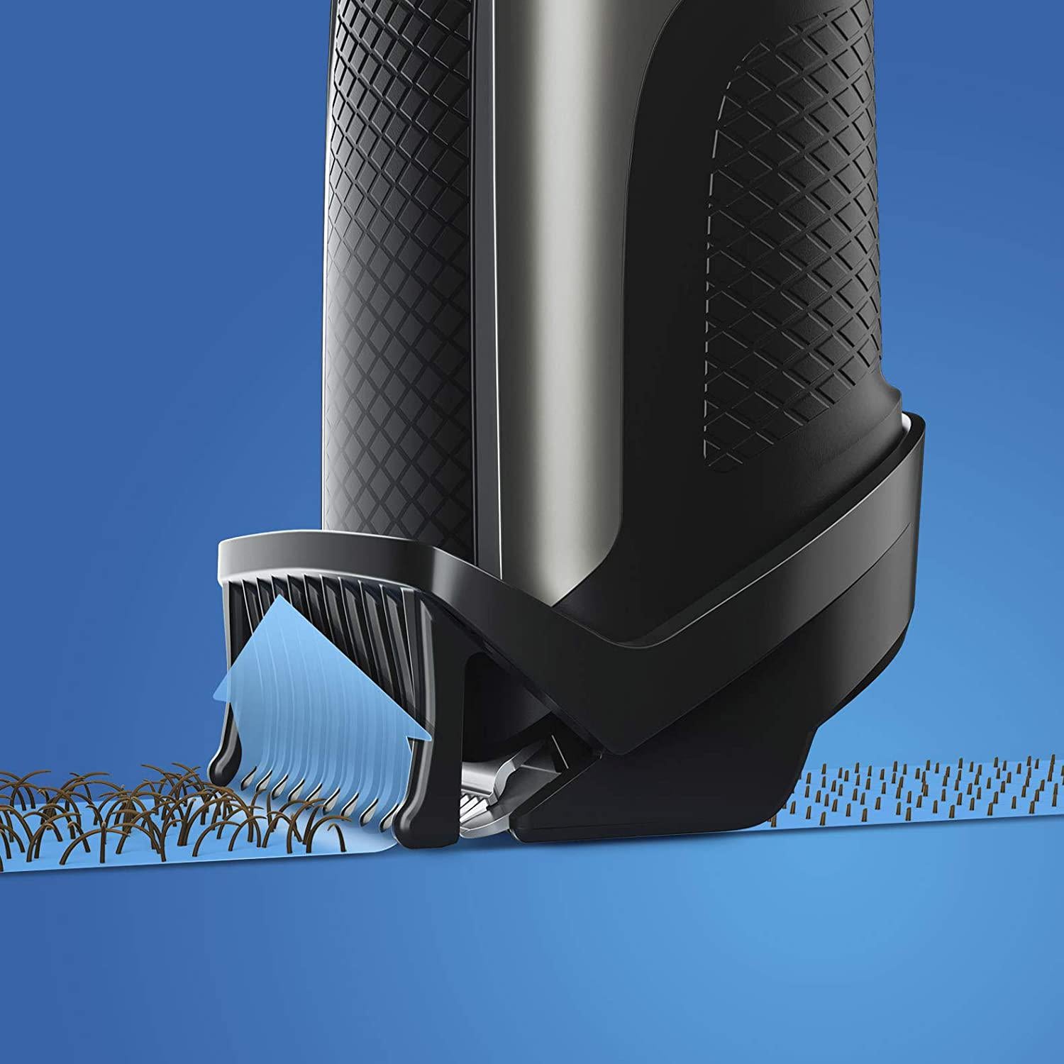 Philips Beard & Stubble Trimmer/Hair Clipper for Men, Series 5000, 40 Length Settings, Self-Sharpening Metal Blades - BT5502/13