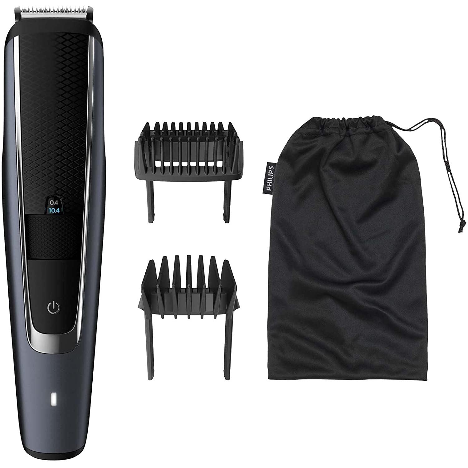 Philips Beard & Stubble Trimmer/Hair Clipper for Men, Series 5000, 40 Length Settings, Self-Sharpening Metal Blades - BT5502/13