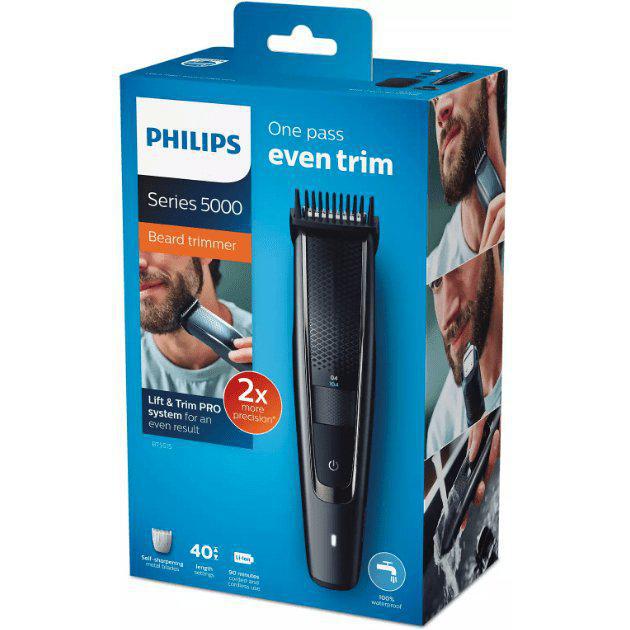 Philips BT5515/15 Series 5000 Beard Trimmer - Self-Sharpening Blades - Black