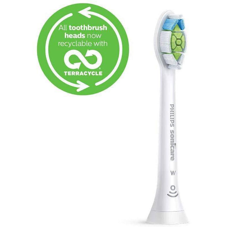 Philips HX6064/10 Sonicare W2 Optimal Brush Head - BrushSync - White, Pack of 4