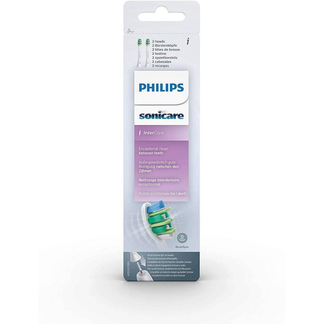 Philips HX9002/26 Sonicare InterCare Sonic Brush Heads - Click-On, Pack of 2