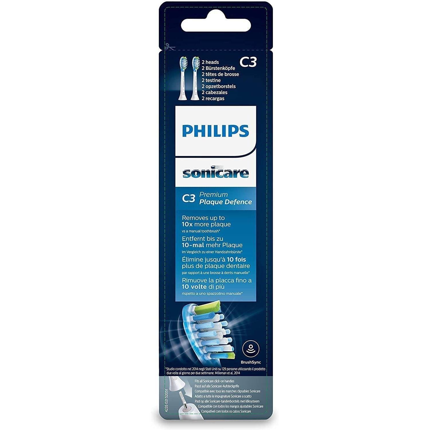 Philips HX9042/17 Sonicare Sonic Brush Standard Toothbrush Heads - Pack of 2