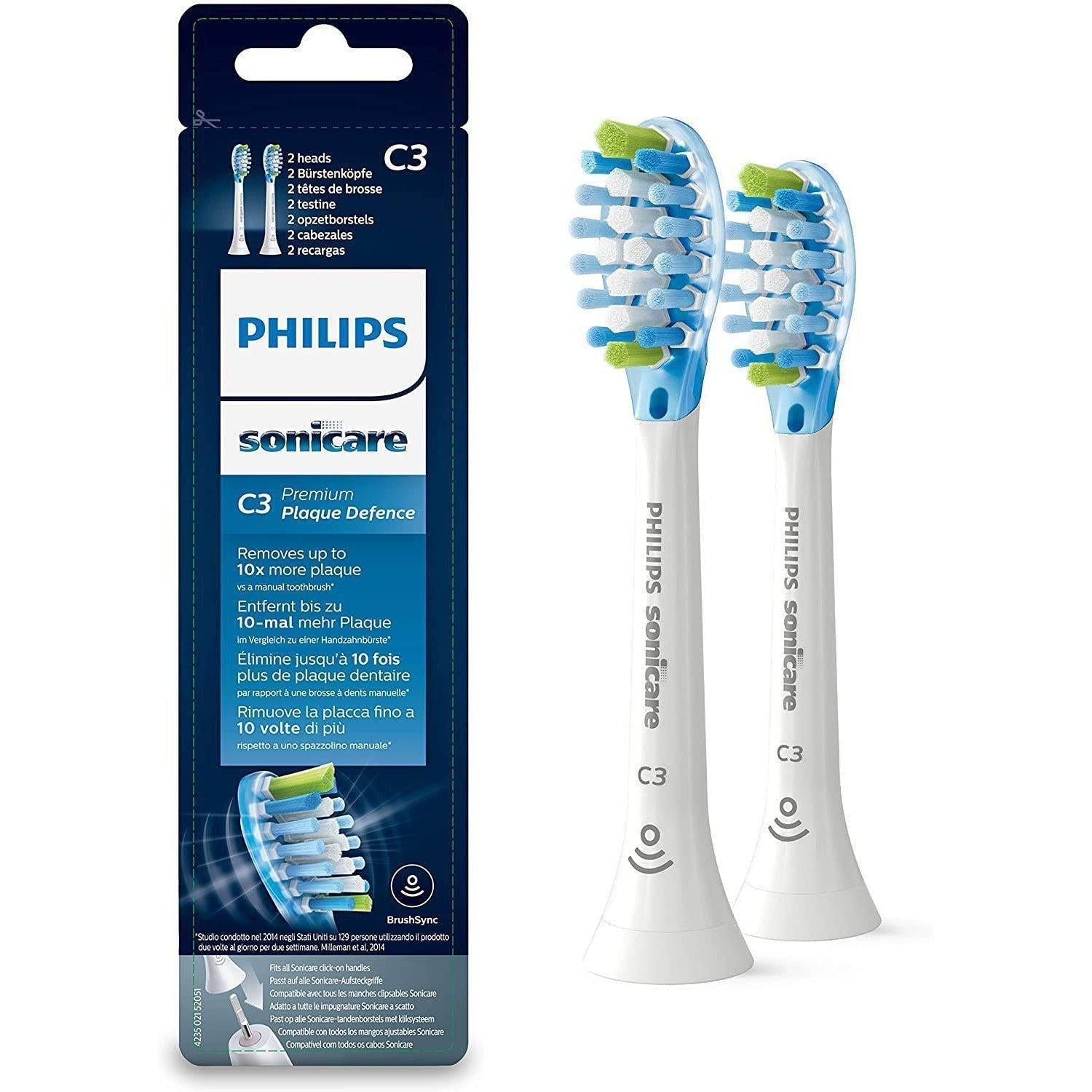 Philips HX9042/17 Sonicare Sonic Brush Standard Toothbrush Heads - Pack of 2