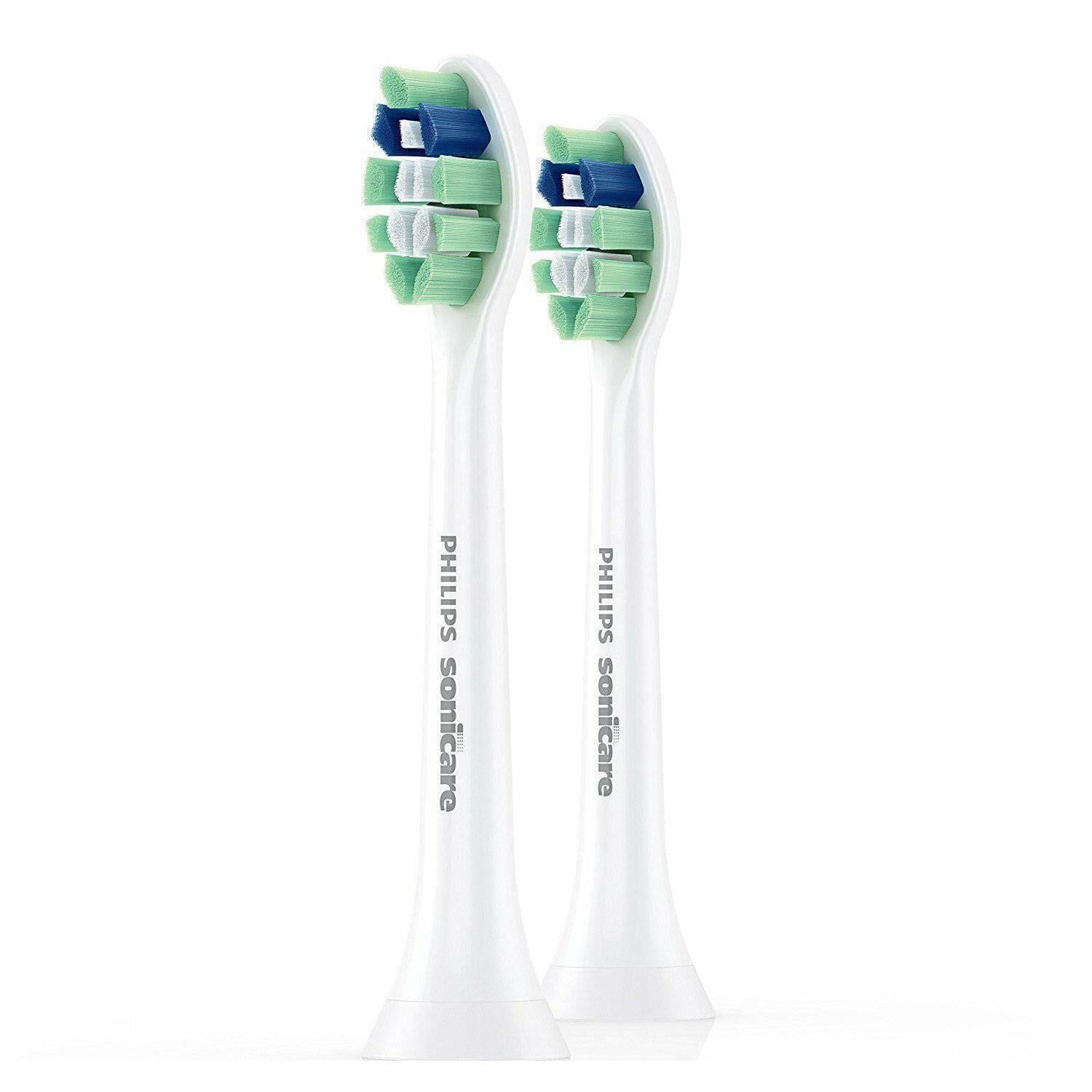 Philips ProResults White Replacement Heads - Long Dense Bristles - Pack of 2