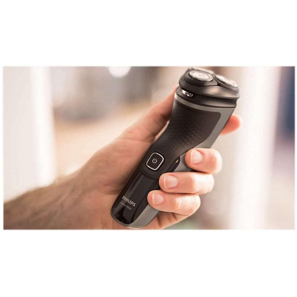 Philips S1231/41 Shaver Series 1000 Dry Electric Shaver - PowerCut Blades, Black