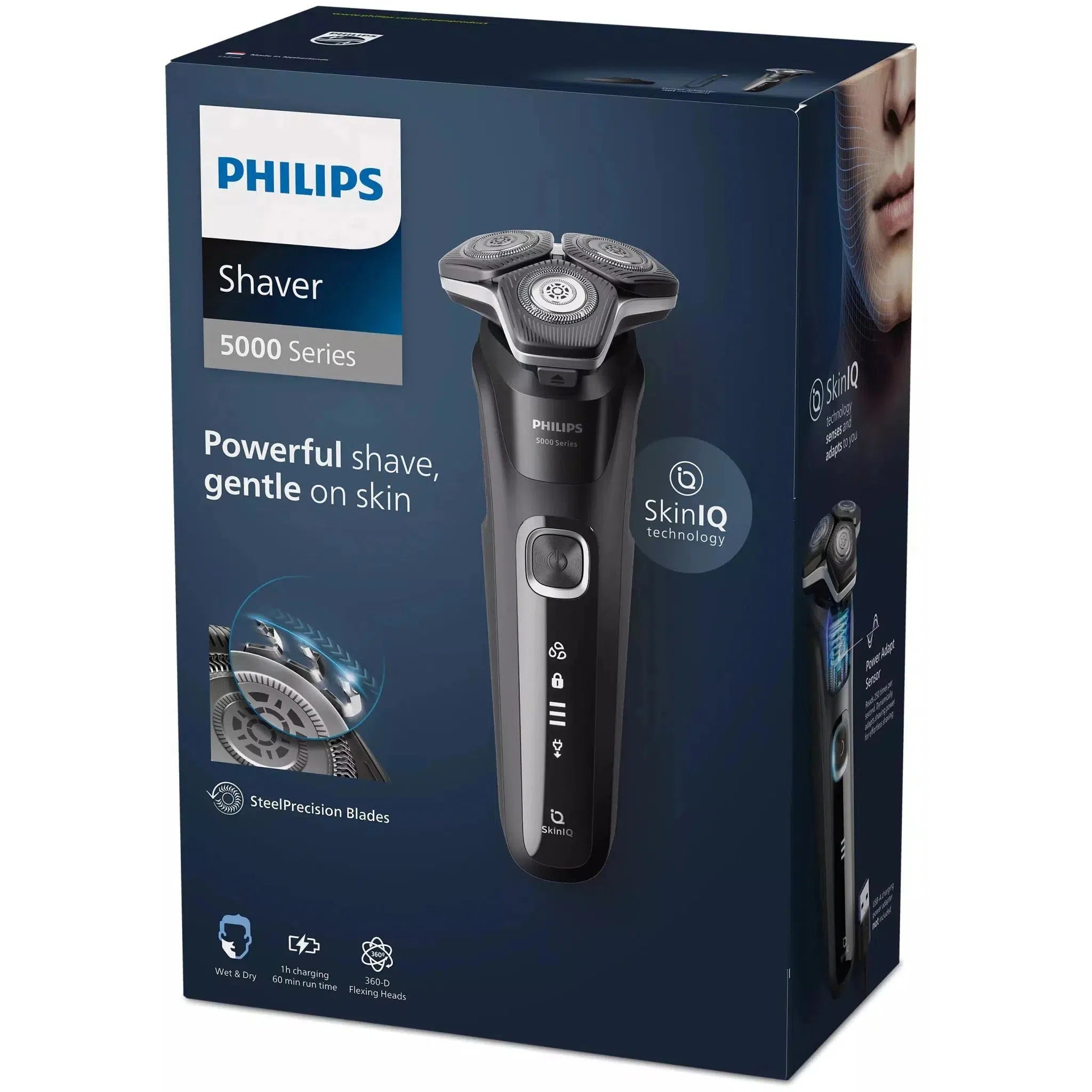 Philips Series 5000 Wet and Dry Electric Shaver S5898/25 with SkinIQ Technology