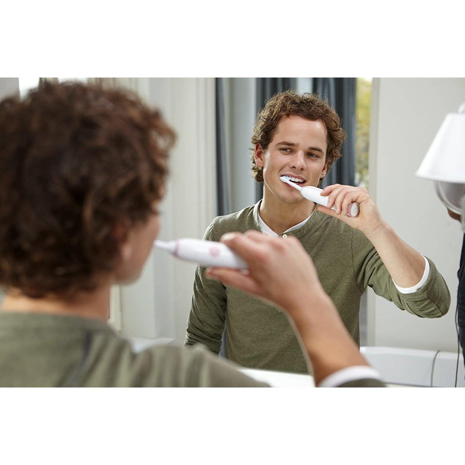 Philips Sonicare Clean Care HX3212/42 – Electric Toothbrush, Anti Plaque Defence white and pink