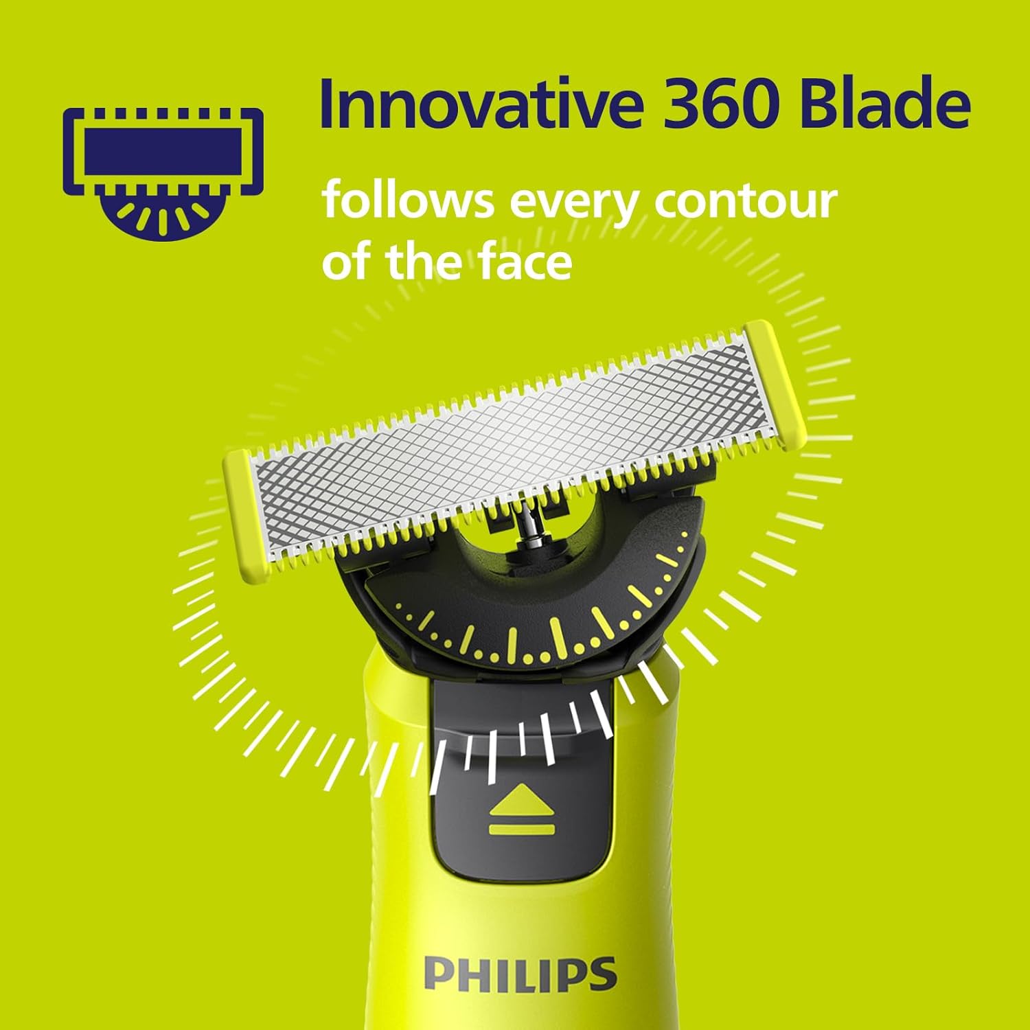 Philips OneBlade Original 360 Blade Heads + Body Kit Combs, Compatible with all OneBlade and Pro Electric Shaver & Trimmers 2x One Blade, 2x Combs -QP624/50