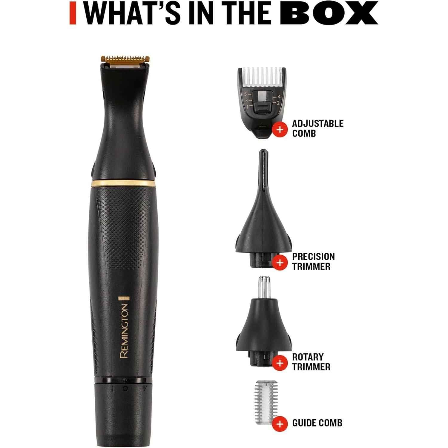 Remington T-Series Detail Grooming Kit (Precision Trimmer with Eyebrow Comb, Nose, Ear, Beard, Adjustable Comb, NE7000