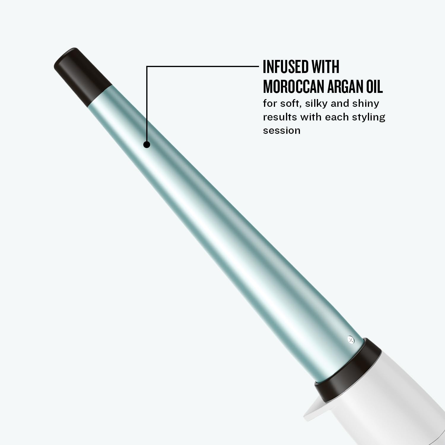 Remington Curling Wand, Conical barrel 13-25mm, Shine Therapy, Curler for shiny curls and waves, Ceramic coating infused with Moroccan Argan Oil, Fast heat up, up to 230°C, Cool Touch Tip, CI53W