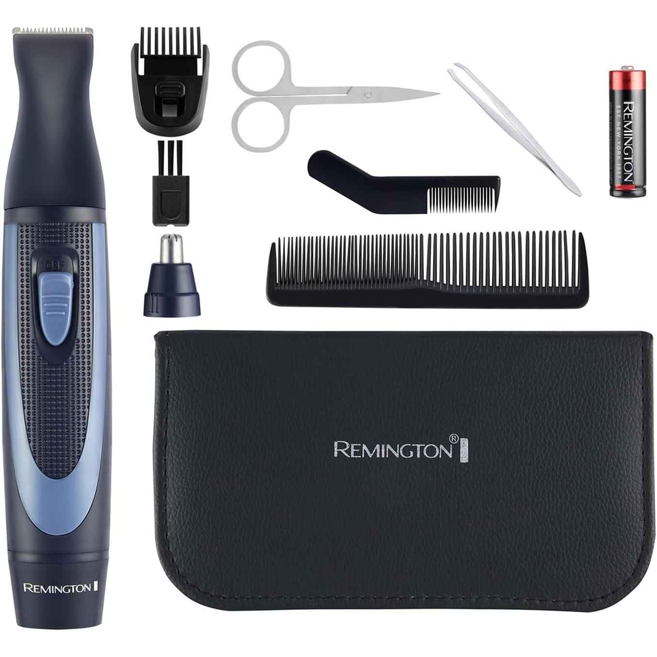 Remington Hygiene Travel Kit with Case (13 Pieces for Hair, Manicure, Pedicure etc., Beard Trimmer, Ear Hair, Facial Hair & Eyebrow Trimmer NE3890
