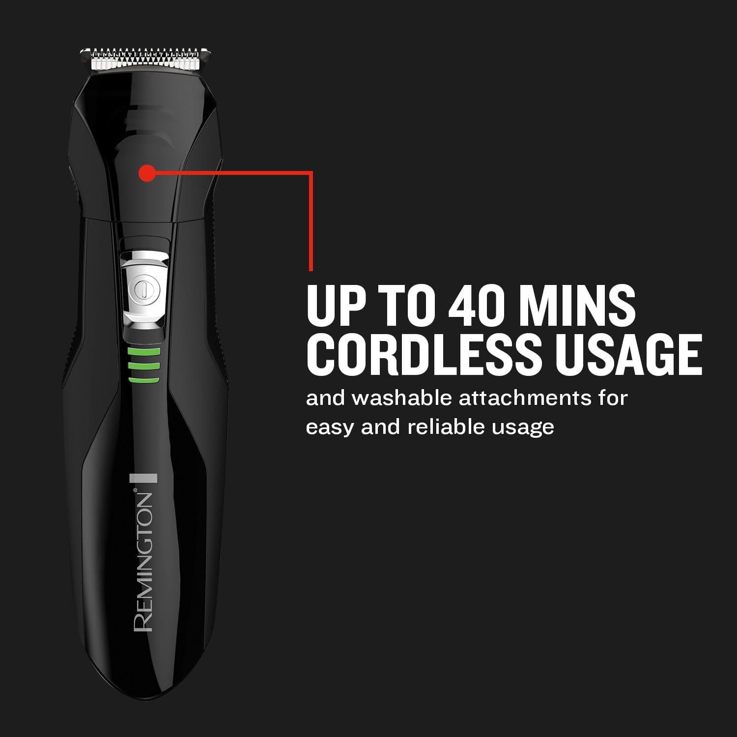 Remington All-in-One Grooming Kit Beard Trimmer ,Stainless Steel Blades, 40-Minute Run Time, Cordless) PG6020