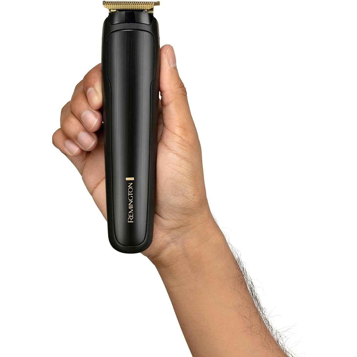Remington T-Series Beard Trimmer and Hair Clipper Kit for Men (38mm T-Blade for Professional Cutting, Waterproof, Cordless, 5-Hour Runtime) MB7050