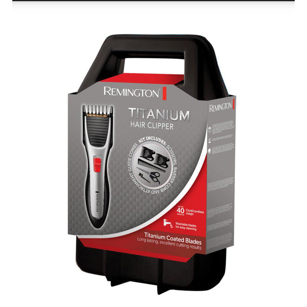 Remington HC340 Titanium Hair Clipper - Titanium Coated Blades - For Dry Usage