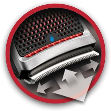 Remington Quick Cut Hair Clippers -9 Comb Lengths Curved Blade with Storage Pouch - HC4250, Black/Red