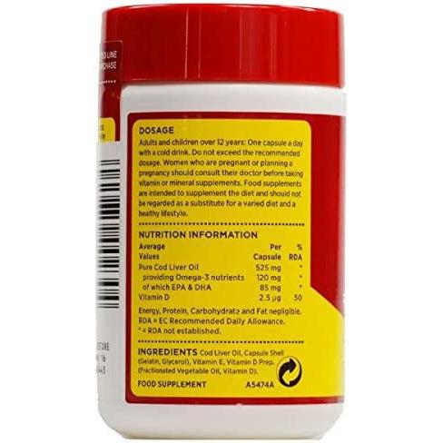 Seven Seas Pure Cod Liver Oil 60 One-a-Day Capsules