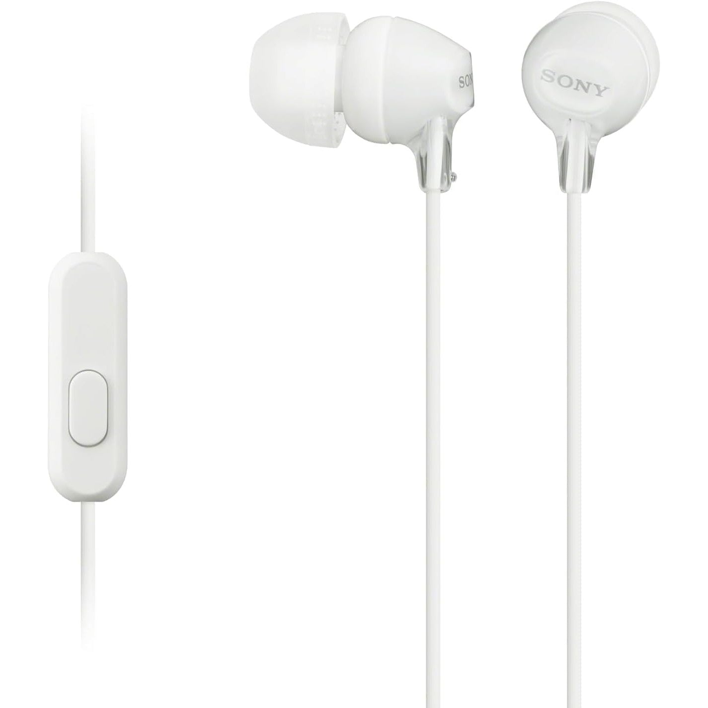 Sony MDR-EX15APWZ(CE7) Earphones with Smartphone Mic and Control - White