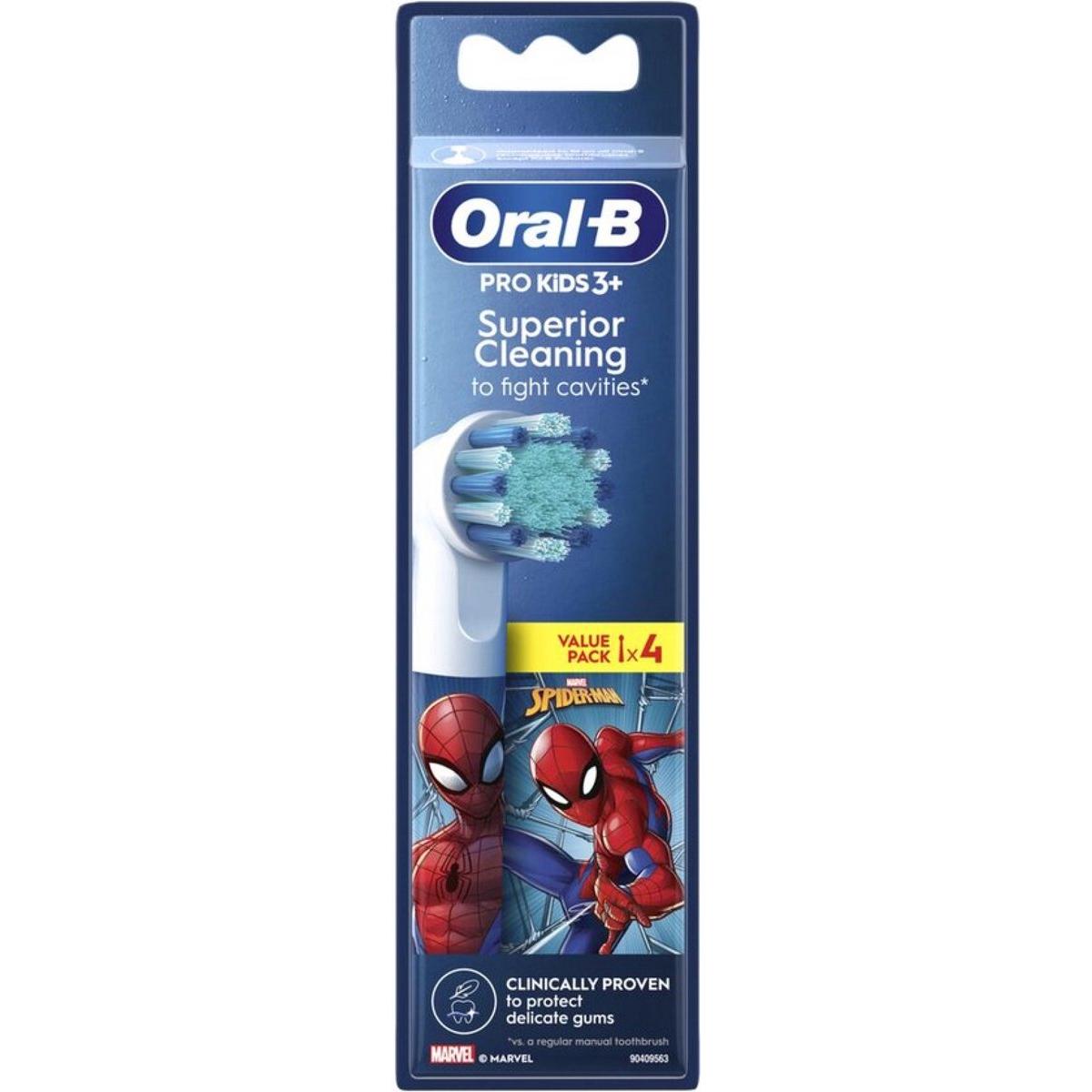 Oral-B Spiderman 4pk EB10 Stages Power Replacement Brush Heads