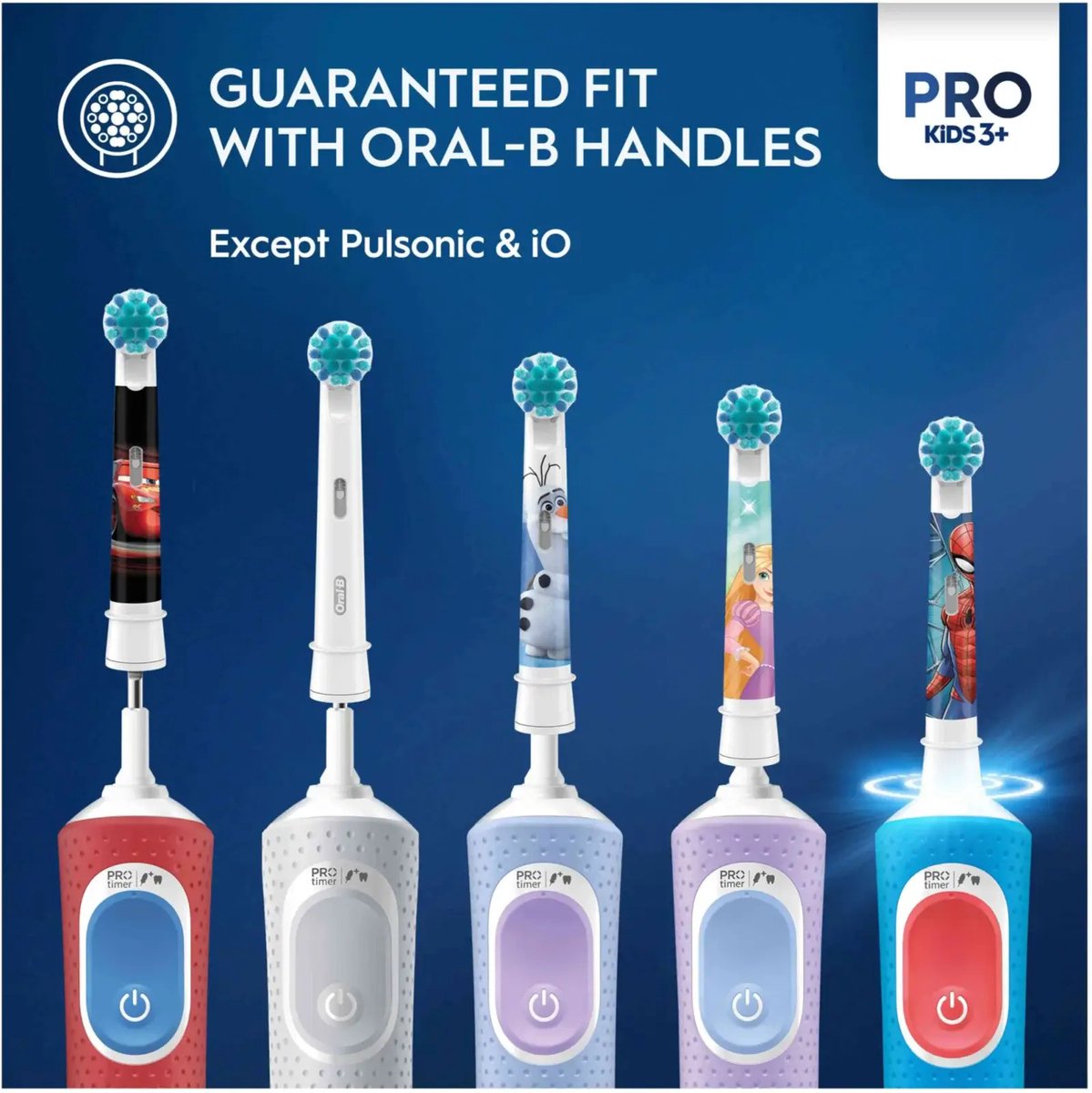 Oral-B Spiderman 4pk EB10 Stages Power Replacement Brush Heads