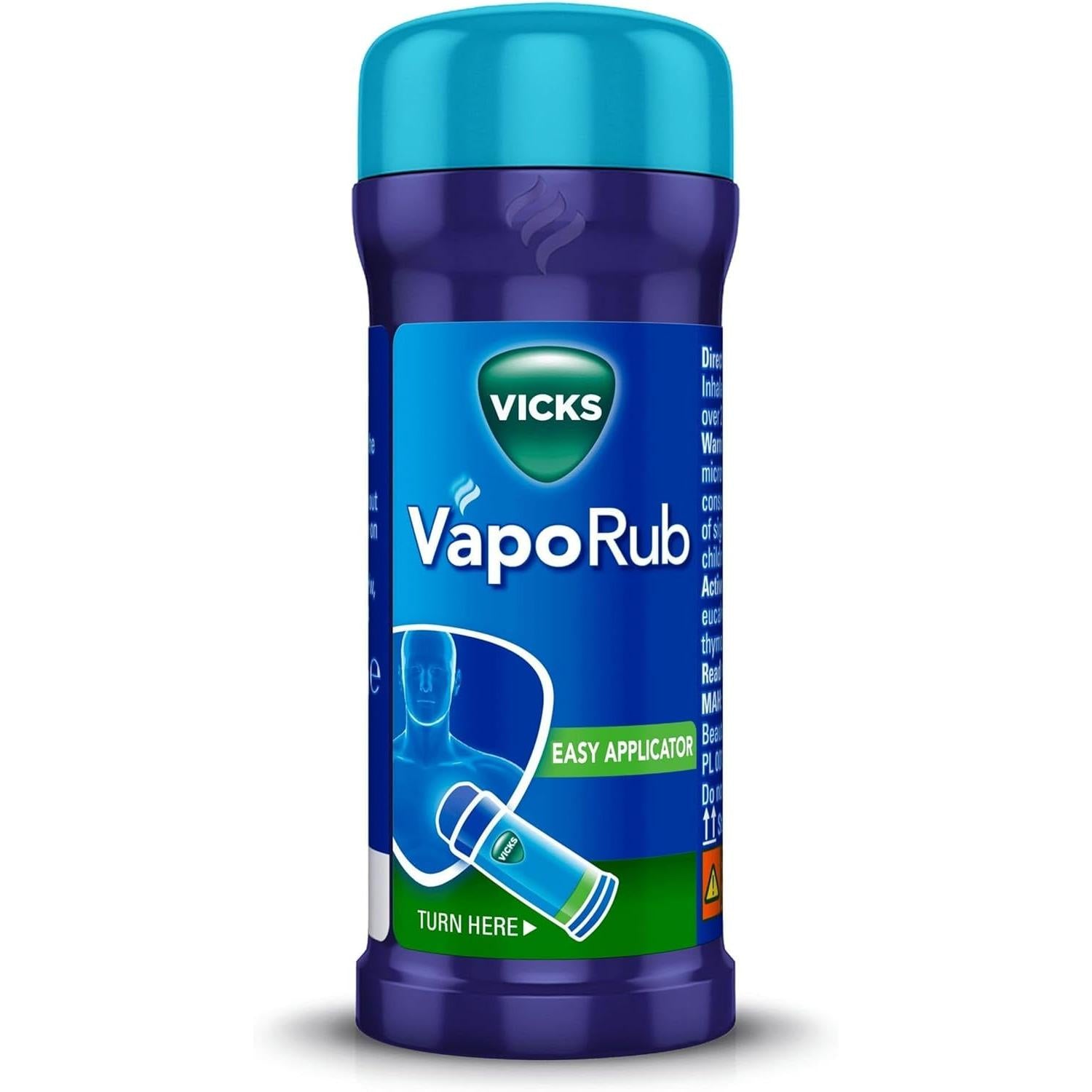 Vicks VapoRub's with Easy Application, Twist and Apply On Chest for 4 Cold Symptom Relief