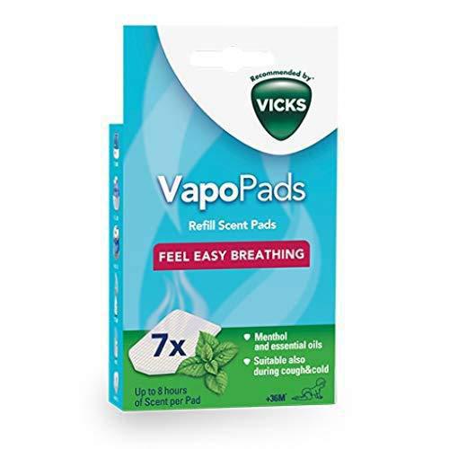 Vicks Soothing Menthol Vapo Pads - Scented Pads with Essential Oils 7 Pack - 36 Months +