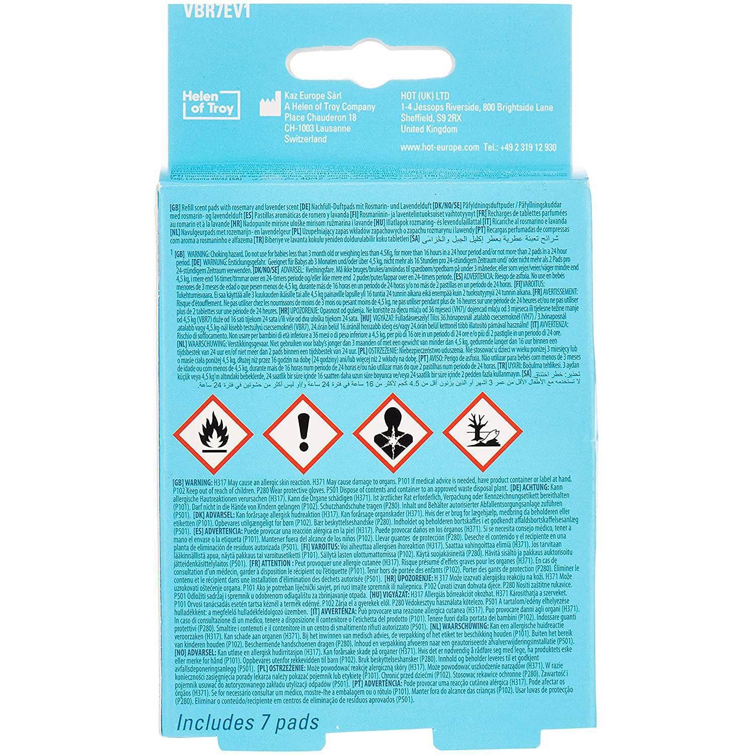 Vicks VBR7 Rosemary and Lavender Vapo Pads Refill - Pack of 7 - 3 Months +