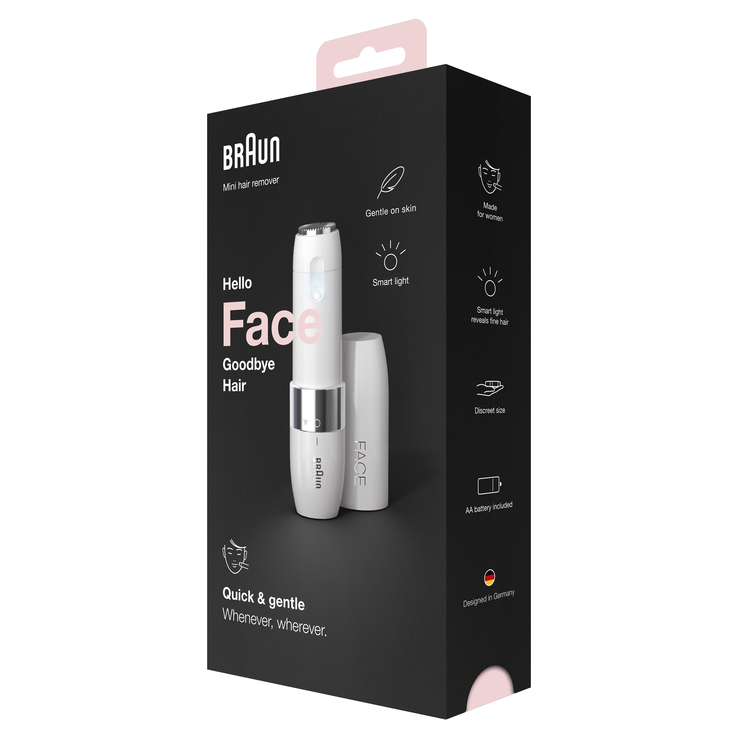 Braun Mini Hair Remover FS1000 with Smartlight - Quick and Easy Use - White