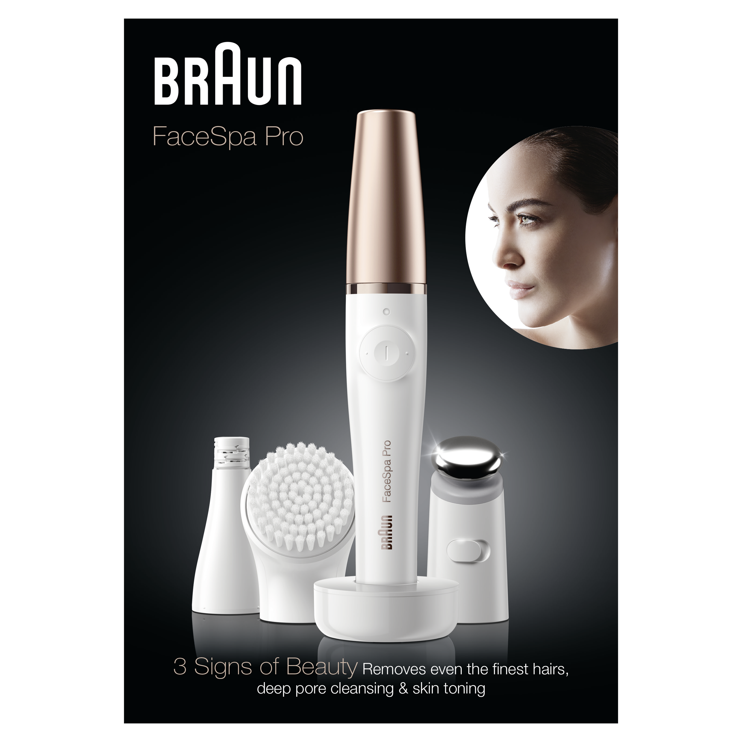 Braun Women's FaceSpa Pro 911 3-in-1 Facial Epilator - Cleansing & Toning System