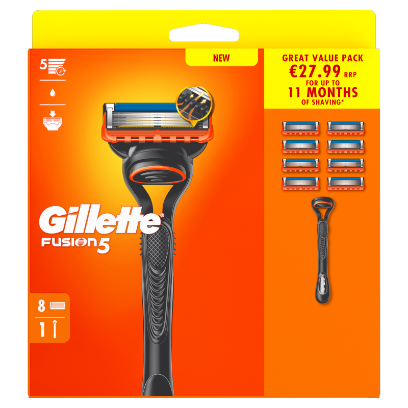 Gillette Fusion5 Razor + 8 Blades