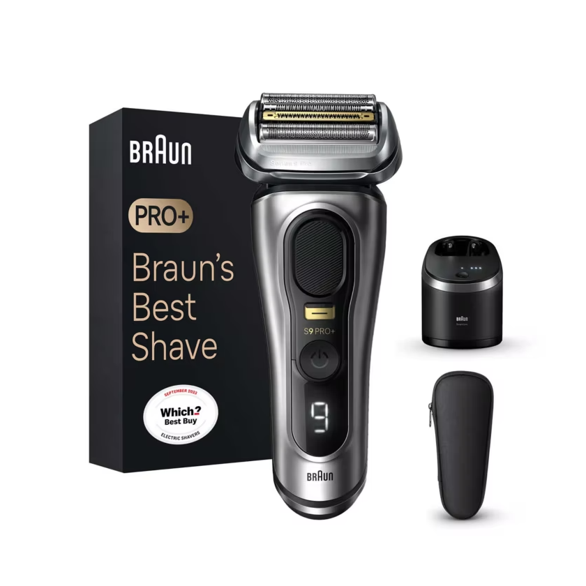 Braun Series 9 Pro + 9467cc Electric Shaver for Men, 4+1 Head with ProLift Trimmer