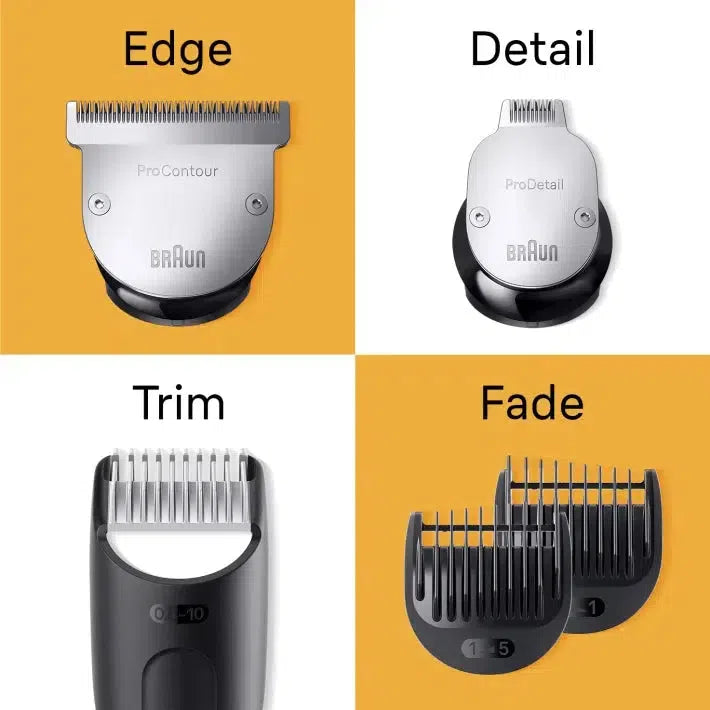 Braun Pro Beard Trimmer 9 BT9420 With ProBlade, ProWheel, Lock, 10 barbering tools, 180min runtime, grey