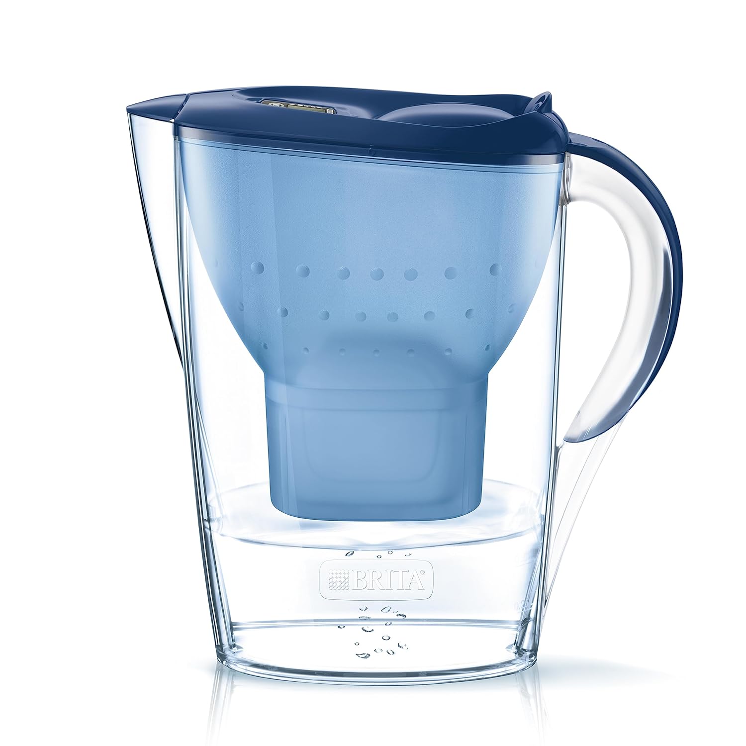 Brita Marella MAXTRA Pro Water Filter Jug - MicroFlow Technology - 2.4L, Blue with 3 Cartridge Refills