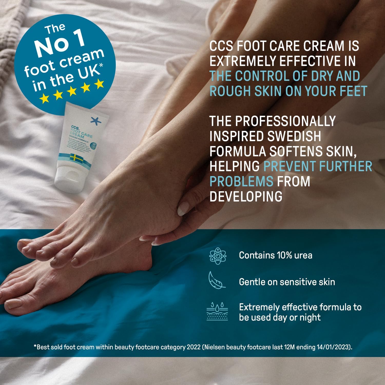 CCS Professional Foot Care Cream 175 ml - Moisturise and Protect Dry and Callused Feet