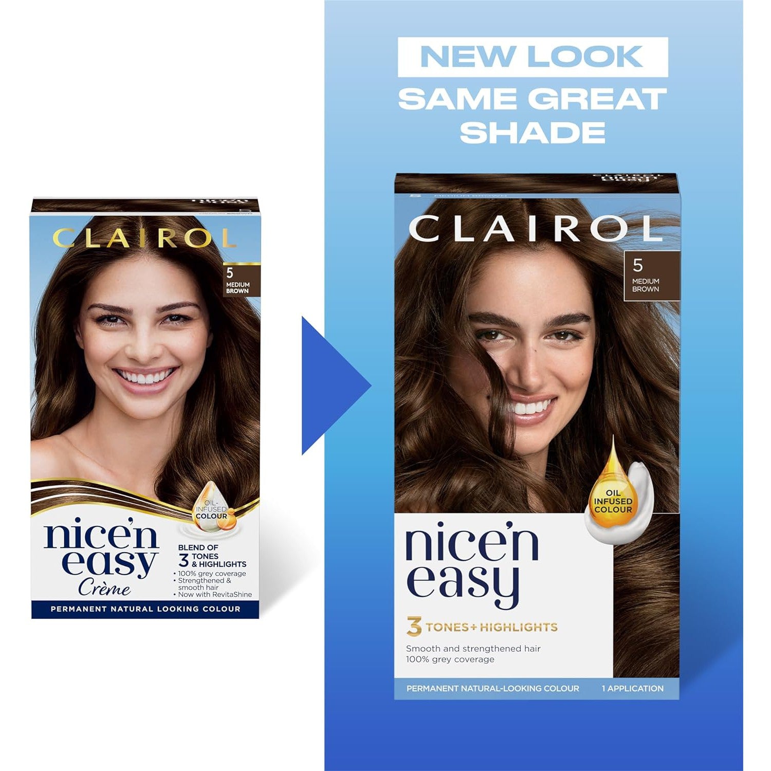 Clairol Nice'n Easy Crème, Permanent Hair Dye, 6R Light Auburn