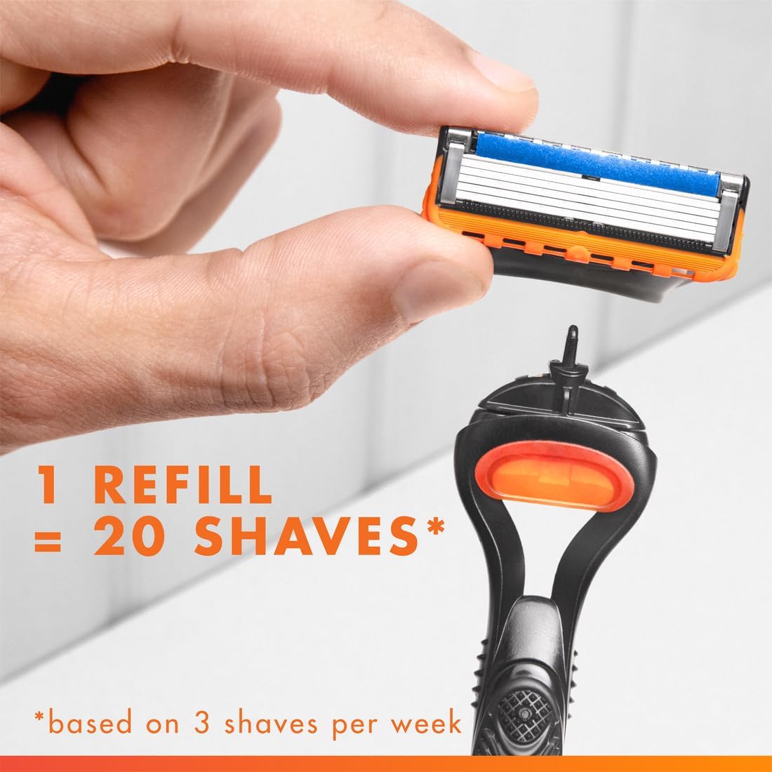 Gillette Fusion5 UCL Razor For Men, 1 Gillette Razor, 3 Replacement blades, Sensitive Shave Gel 200ml, UCL Washbag