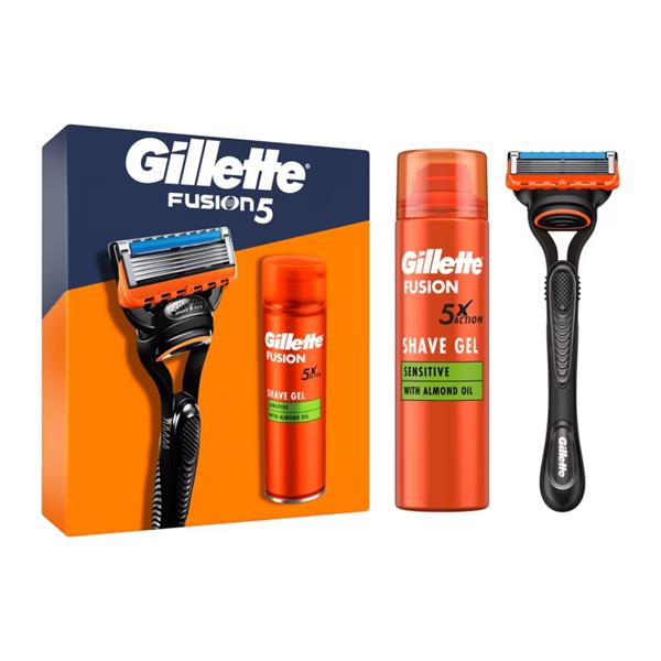 Gillette Fusion5 Razor & Shave Gel 200ml Gift Set