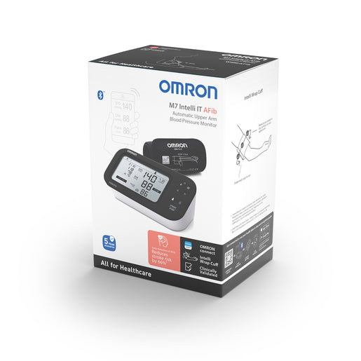 Omron M7 Intelli IT with AFib Automatic Upper Arm Blood Pressure Monitor - Intelli Wrap Cuff (22–42cm)