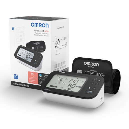 Omron M7 Intelli IT with AFib Automatic Upper Arm Blood Pressure Monitor - Intelli Wrap Cuff (22–42cm)