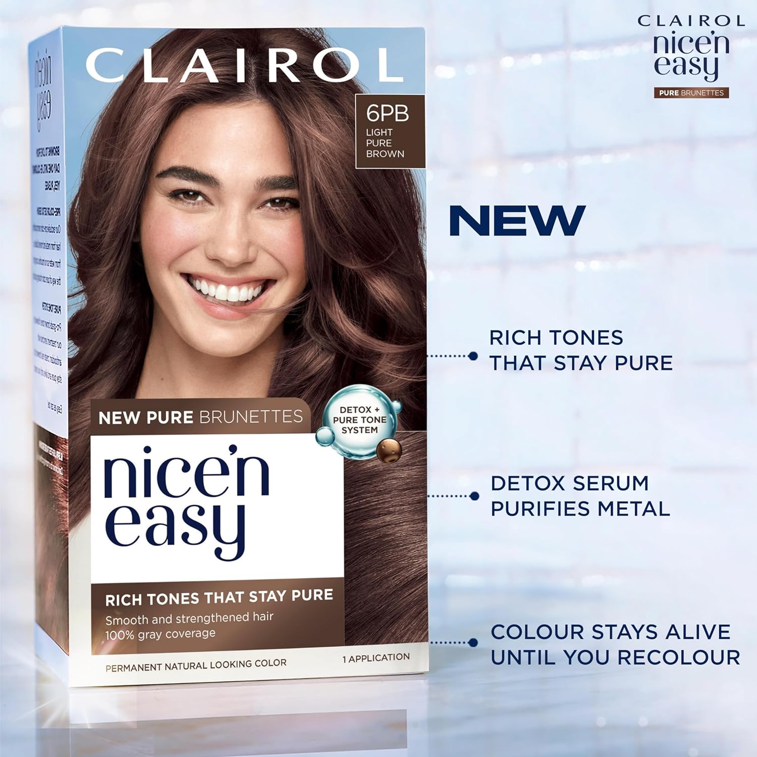 Clairol Nice n’ Easy Pure Brunettes Hair Colour , 4PB Deep Mocha Brown