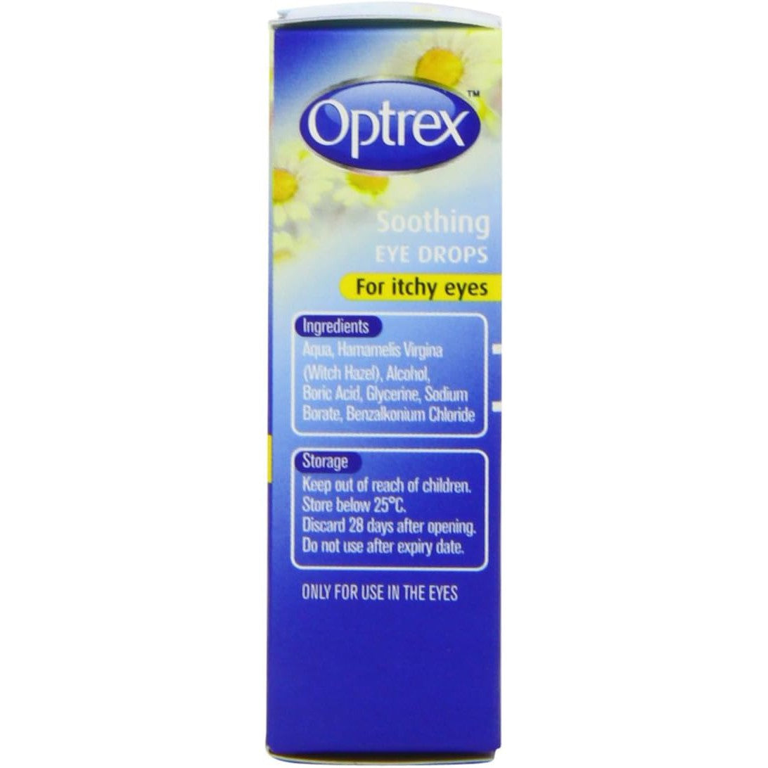 Optrex Soothing Drops Itchy Eyes Pollen Allergy Relief 10ml