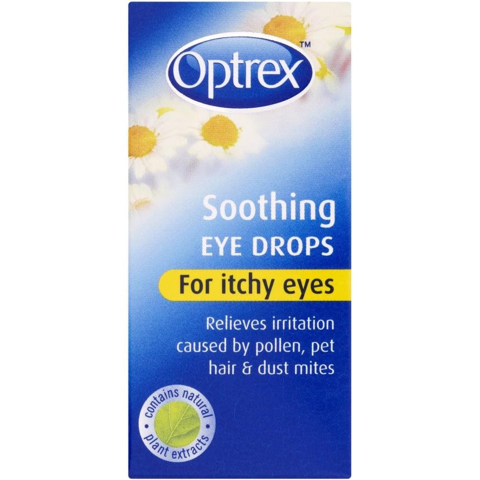 Optrex Soothing Drops Itchy Eyes Pollen Allergy Relief 10ml
