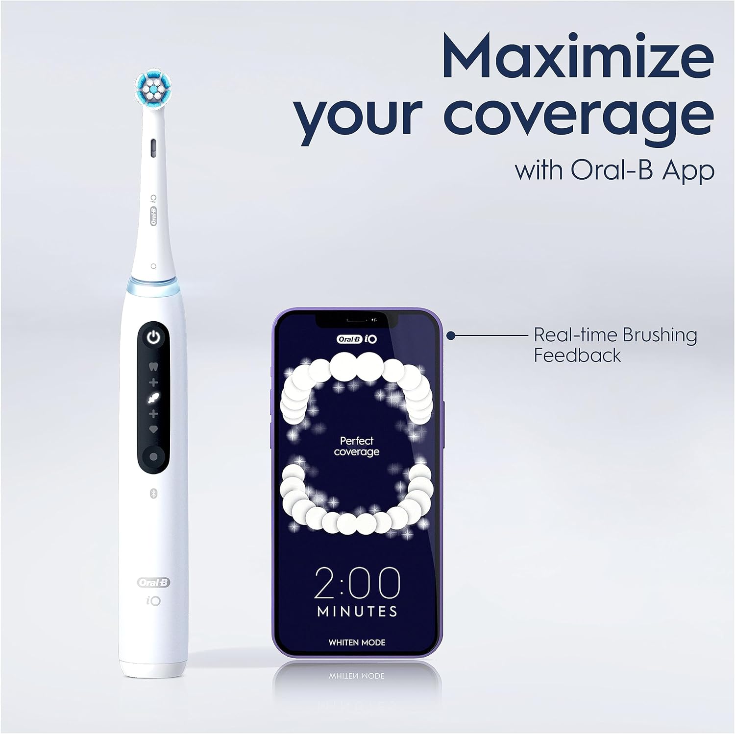 Oral-B iO 5 Electric Toothbrush, with Revolutionary Magnetic Technology - White