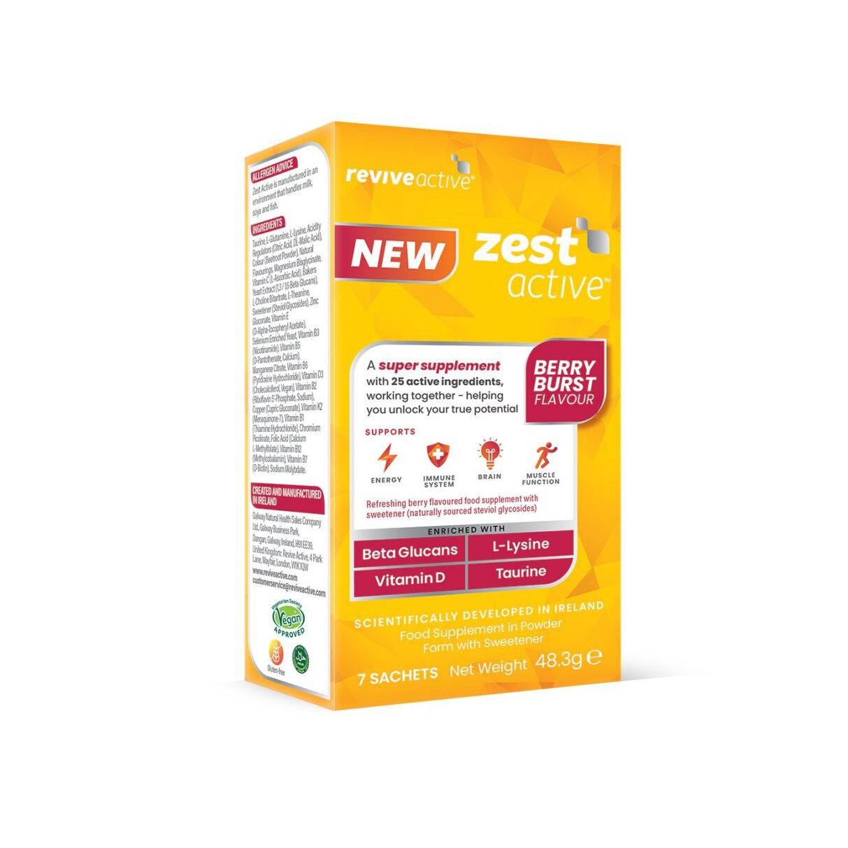 Revive Active Super Supplement Zest Active Berry Burst Flavour 7 day pack