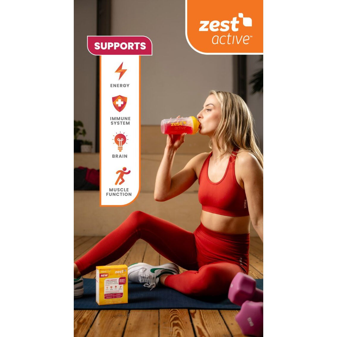 Revive Active Super Supplement Zest Active Berry Burst Flavour 30 day pack